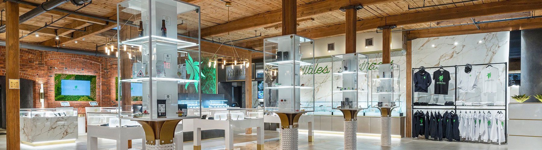 marijuana store cases of products