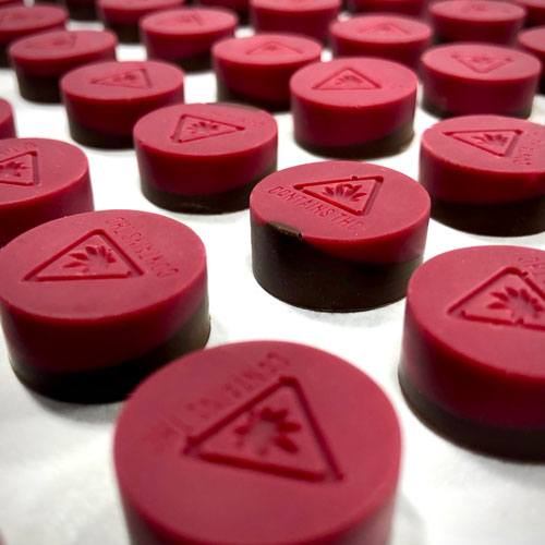 cannabis product red chocolates